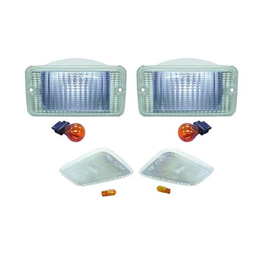 97-06 Jeep TJ Wrangler Clear Parking Sidemarker Lamp Kit RT28015