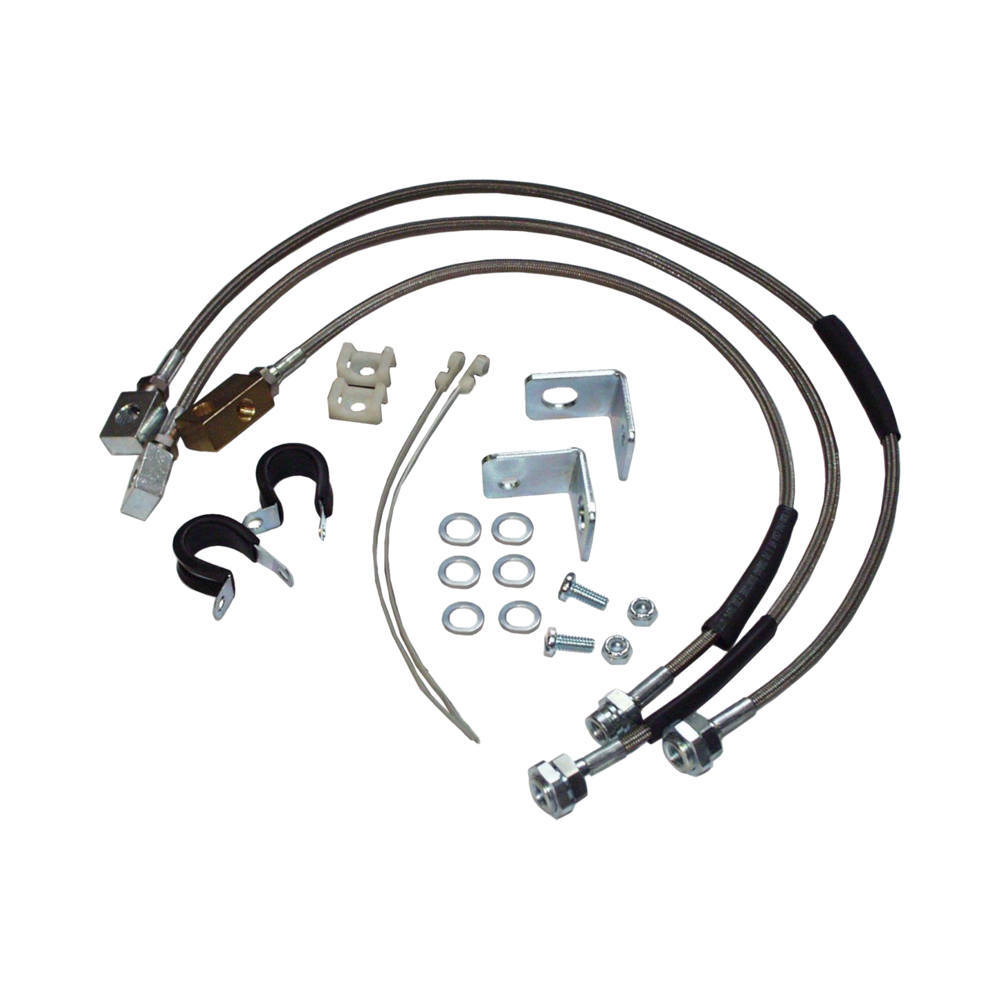 87-06 Jeep YJ TJ XJ ZJ Braided Stainless Steel Brake Hose Kit RT31015
