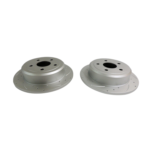 07-18 Jeep JK Wrangler Performance Rear Drilled Slotted Rotors 52060147DS RT31026