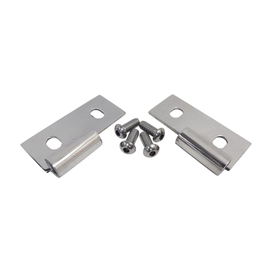 Lower Door Hinge Brackets (Stainless) RT34007 7407 11113.04 fits 55–06 Jeep CJ5, CJ6, CJ7, CJ8, YJ, TJ