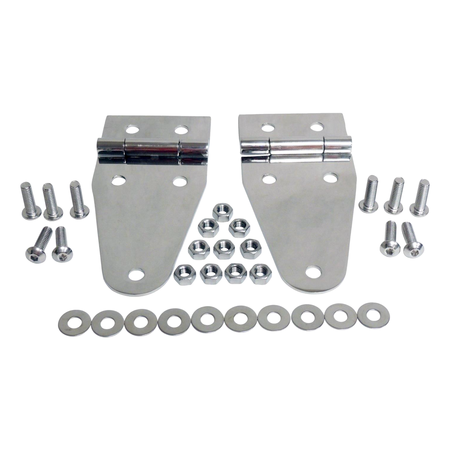 76-95 Jeep CJ & YJ Wrangler Stainless Hood Hinge Set 7402 RT34012