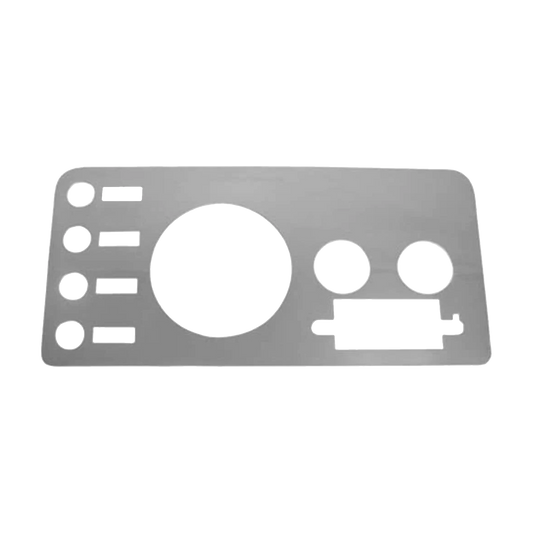 76-86 Jeep CJ Stainless Dash Overlay Gauge Cover 7412 RT34027 11124.01
