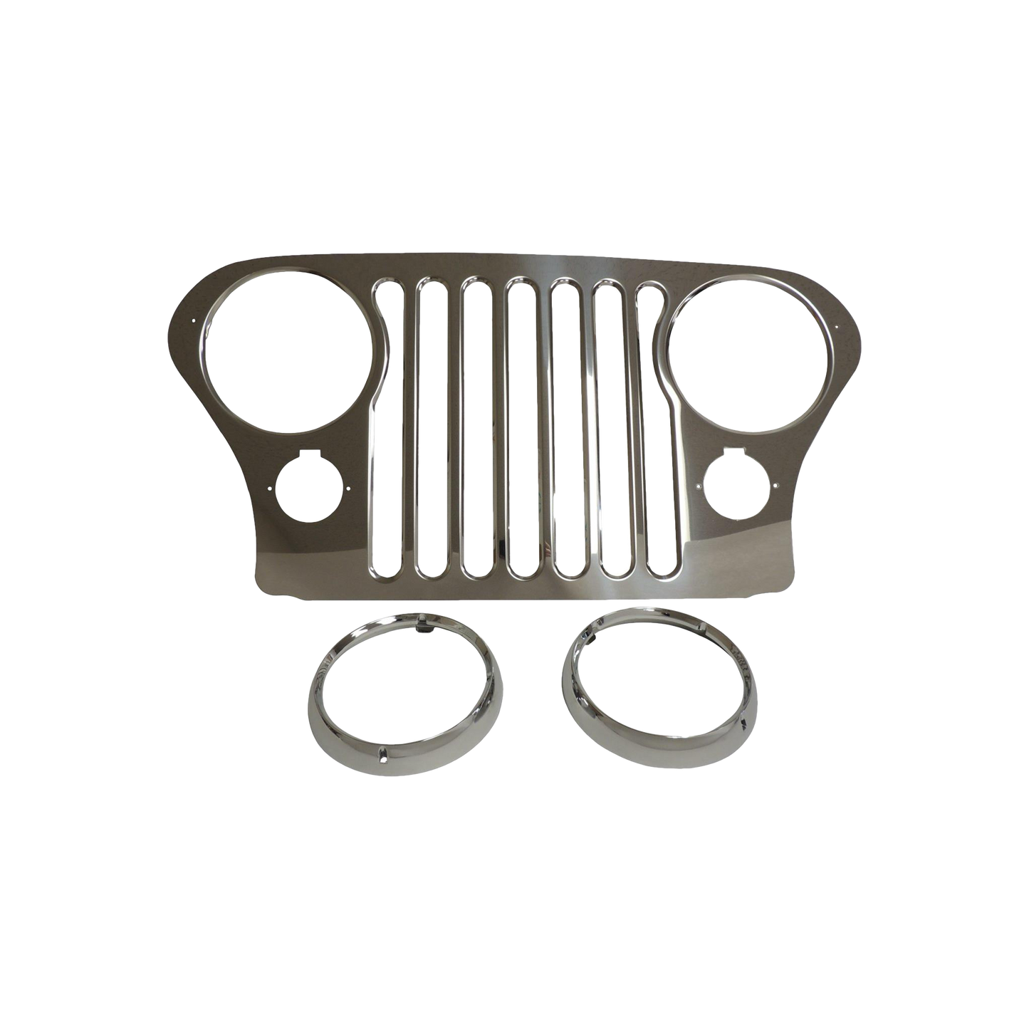 77-86 Jeep CJ Chrome Grille Overlay Kit  RT34031
