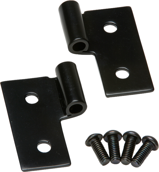 Lower Door Hinge Bracket Set (Black Stainless) RT34092 7607 11202.03 fits 55–06 Jeep CJ5, CJ6, CJ7, CJ8, YJ, TJ