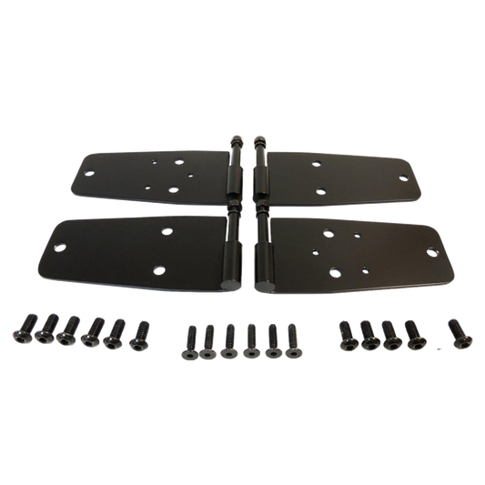 Black Stainless Door Hinge Set for 87-93 Jeep Wrangler YJ & 76-86 CJ7 CJ8 | RT34093 10202.02 | PORC Off Road Products