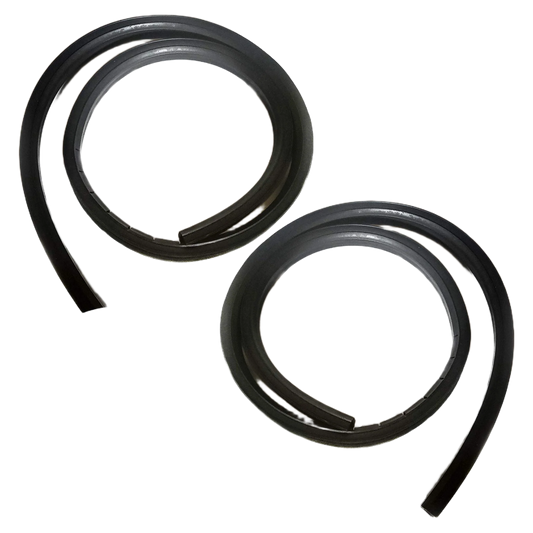 Set of 2 Window Glass Run Channel Seals Driver Left & Passenger Right Side For Jeep CJ 1976-1986 & Wrangler 1987-1995 - CH1394107