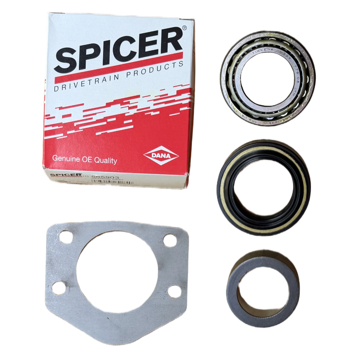 Rear Axle Bearing & Seal Kit for 97-06 Jeep Wrangler TJ Dana 44 Drum Brakes | Single Side | Dana Spicer