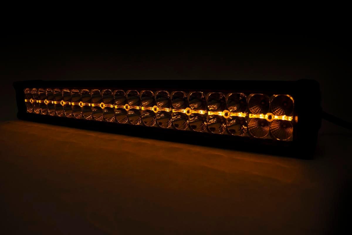 20 Inch Chrome Series LED Light Bar | Dual Row | Amber DRL 70920DA