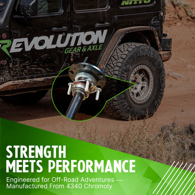 2007-18 Wrangler JK Dana 44 4340 Chromoly 30 Spline Discovery Series Rear Axle Kit Revolution Gear