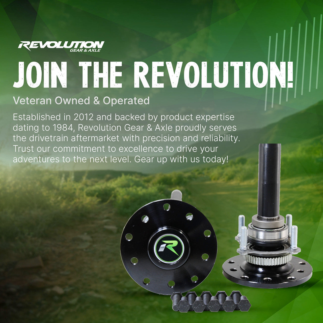 2007-18 Wrangler JK Rubicon Dana 44 4340 Chromoly 32 Spline Discovery Series Rear Axle Kit Revolution Gear