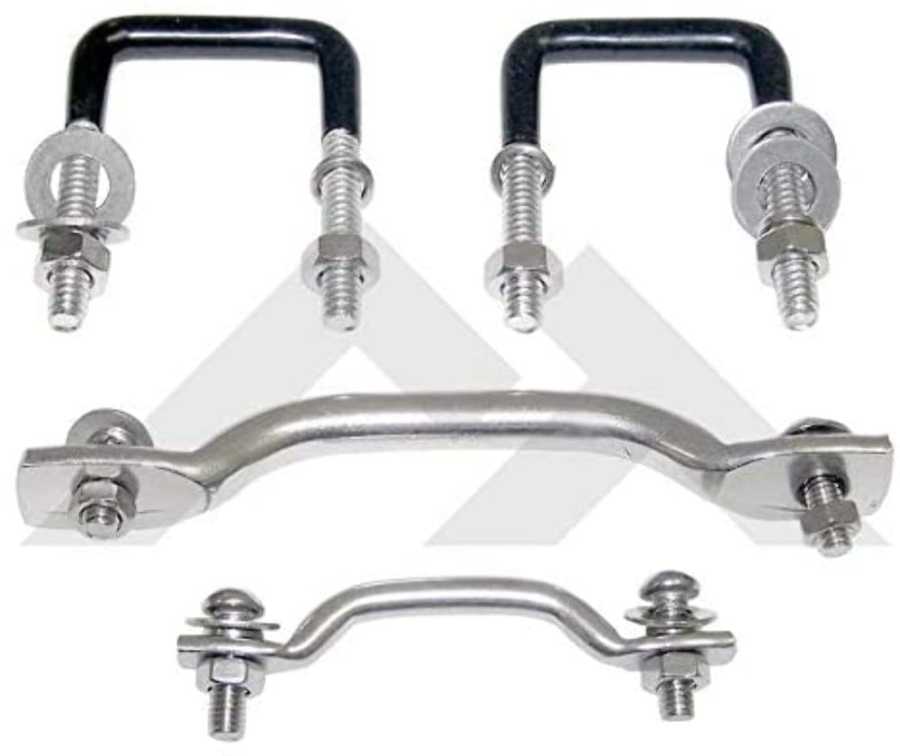 55–95 Jeep CJ5,6,7,8 / YJ Wrangler Windshield Tie Down Kit (Stainless) RT34019