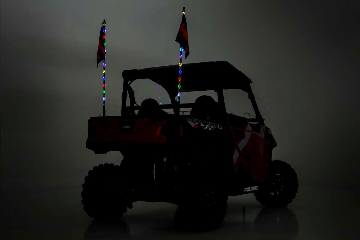 Multi-Color LED | Whip | 4' Long | Pair 93004
