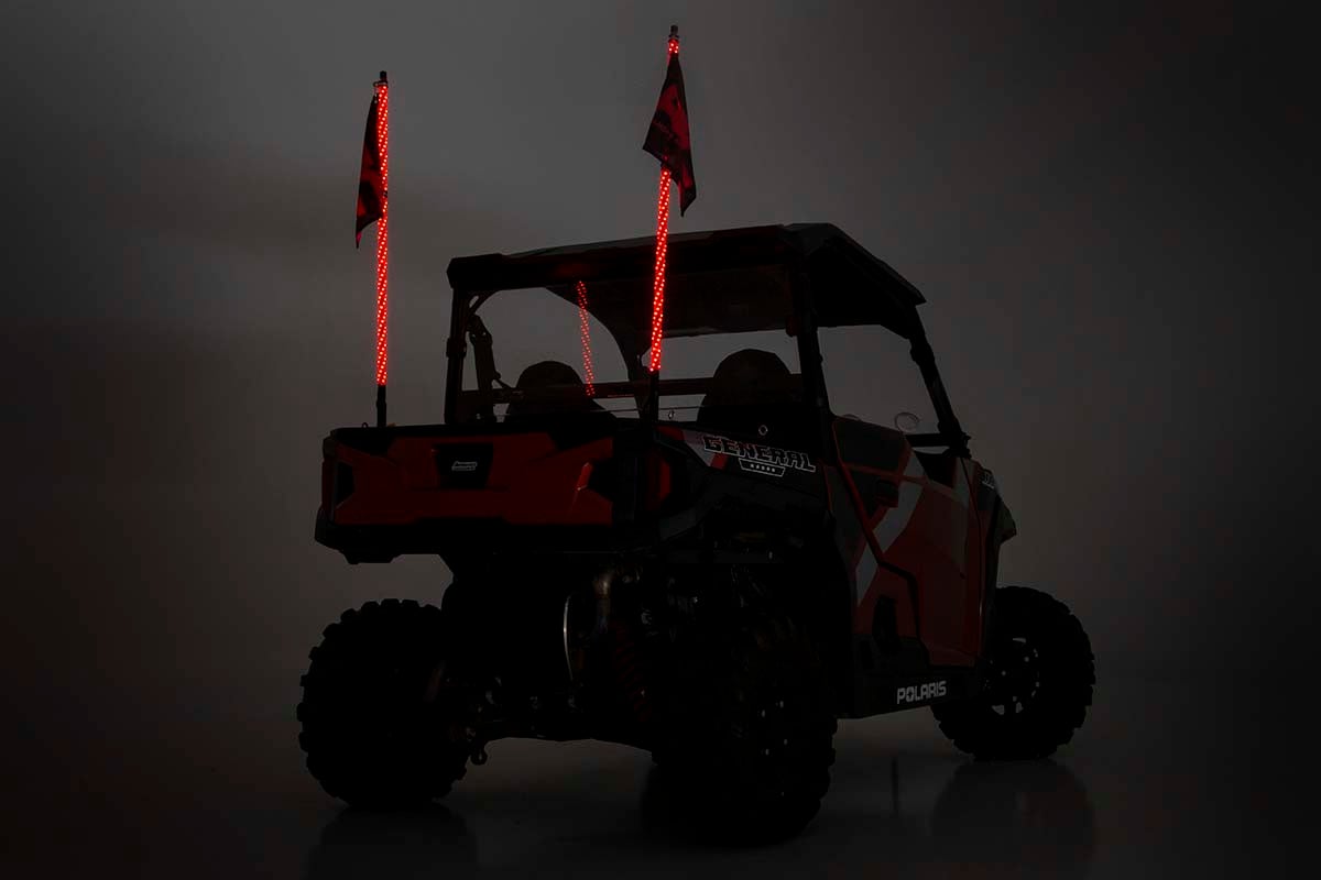 Multi-Color LED | Whip | 4' Long | Pair 93004