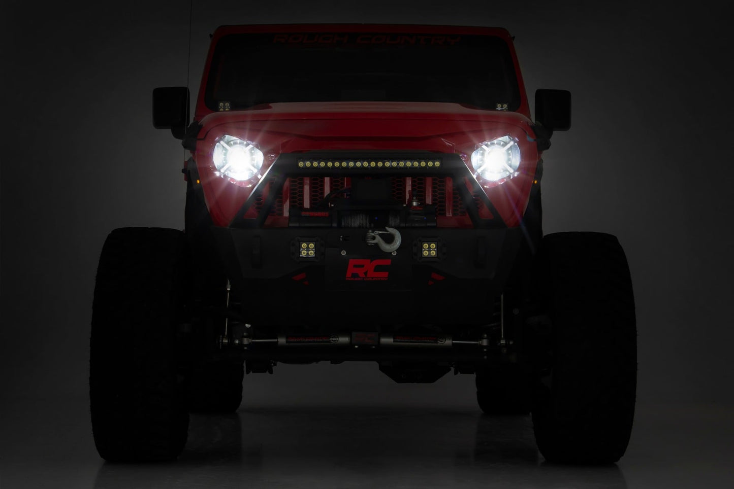 9 Inch LED Headlights Fits 2018–2026 Jeep Wrangler JL & Gladiator | Rough Country| DOT Approved Projection Headlights | RCH1500