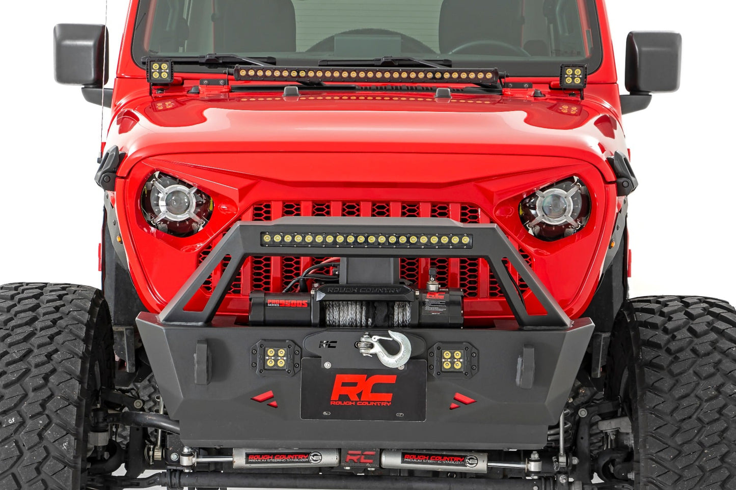 9 Inch LED Headlights Fits 2018–2026 Jeep Wrangler JL & Gladiator | Rough Country| DOT Approved Projection Headlights | RCH1500