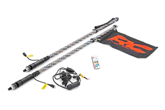 Multi-Color LED | Whip | 4' Long | Pair 93004