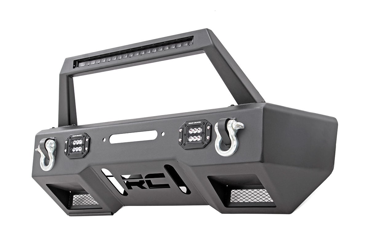 FR Bumper | Stubby | Hoop | BLK LED | Jeep Gladiator JT/Wrangler JK & JL/Wrangler Unlimited 4WD