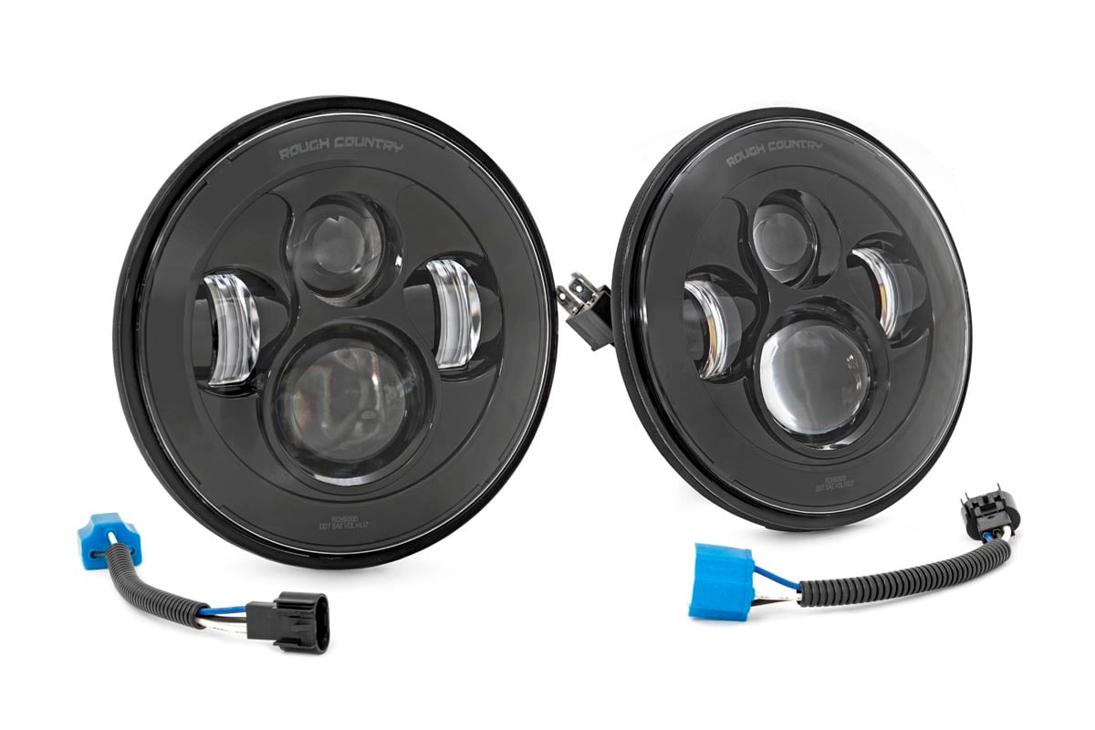 7 Inch LED Headlights | DOT Approved | Jeep Wrangler JK (07-18)/Wrangler Unlimited (04-06)