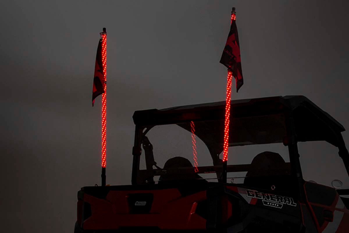 Multi-Color LED | Whip | 4' Long | Pair 93004