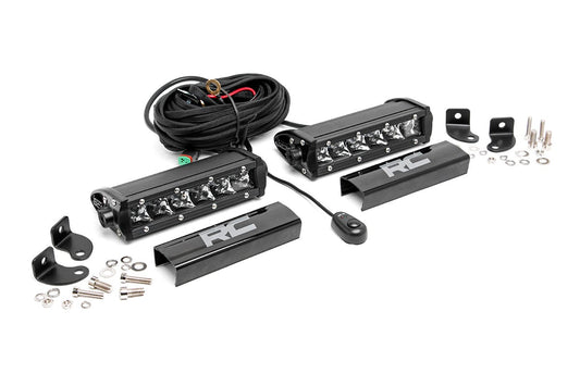 6 Inch Chrome Series LED Light Bar | Single Row | Pair 70706
