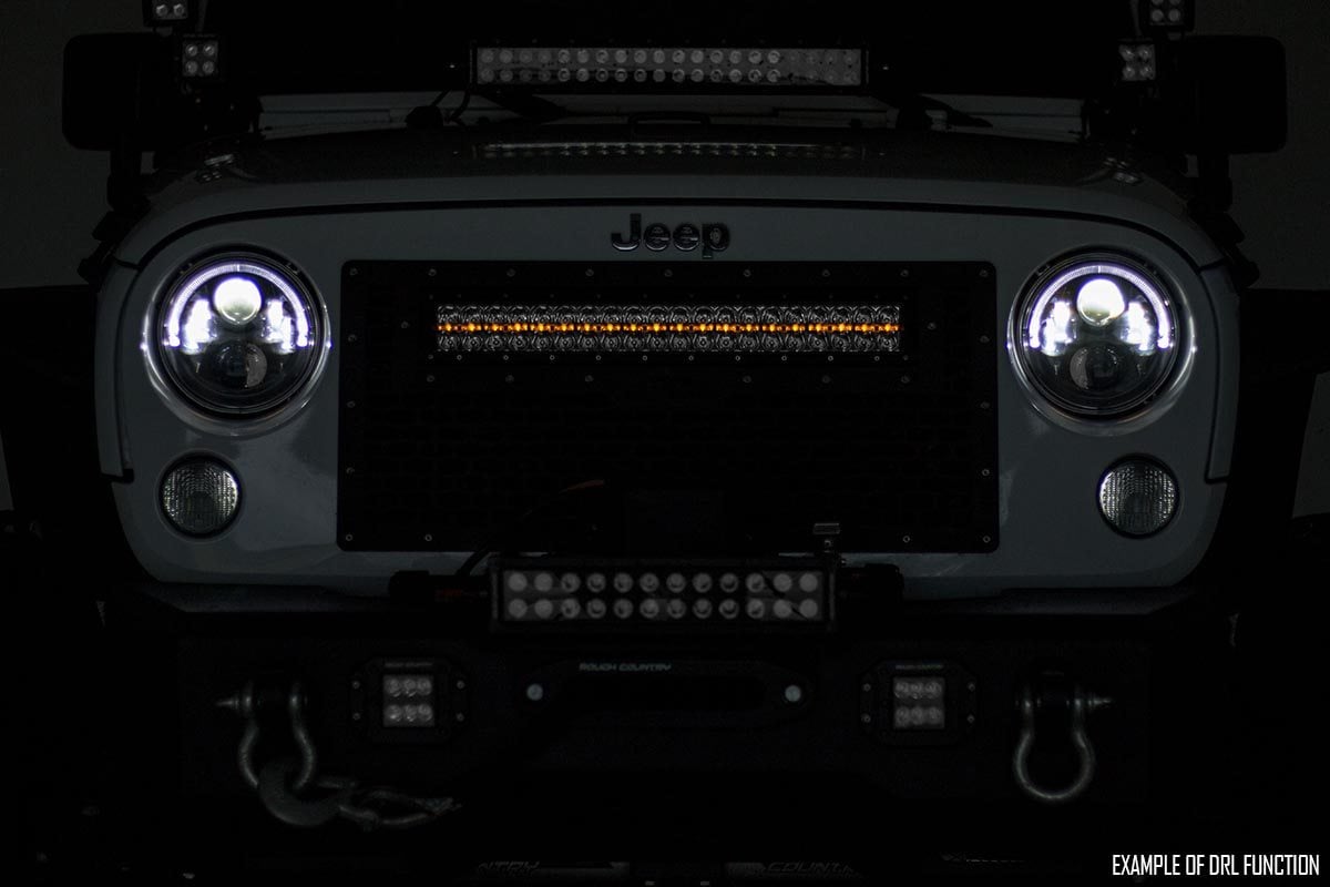20 Inch Black Series LED Light Bar | Dual Row | Amber DRL 70920BDA