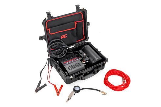 Portable Twin Motor Air Compressor w/Carry Case | 12 Volt | 150PSI | 6.16 CFM RS208A