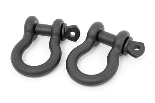 5/8 D Ring Shackles | Cast | 3/4" Pin | Pair | Black | RS179