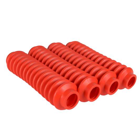 4 Shock Boots Red Fits Most Shocks for Jeep Universal Off Road Vehicles