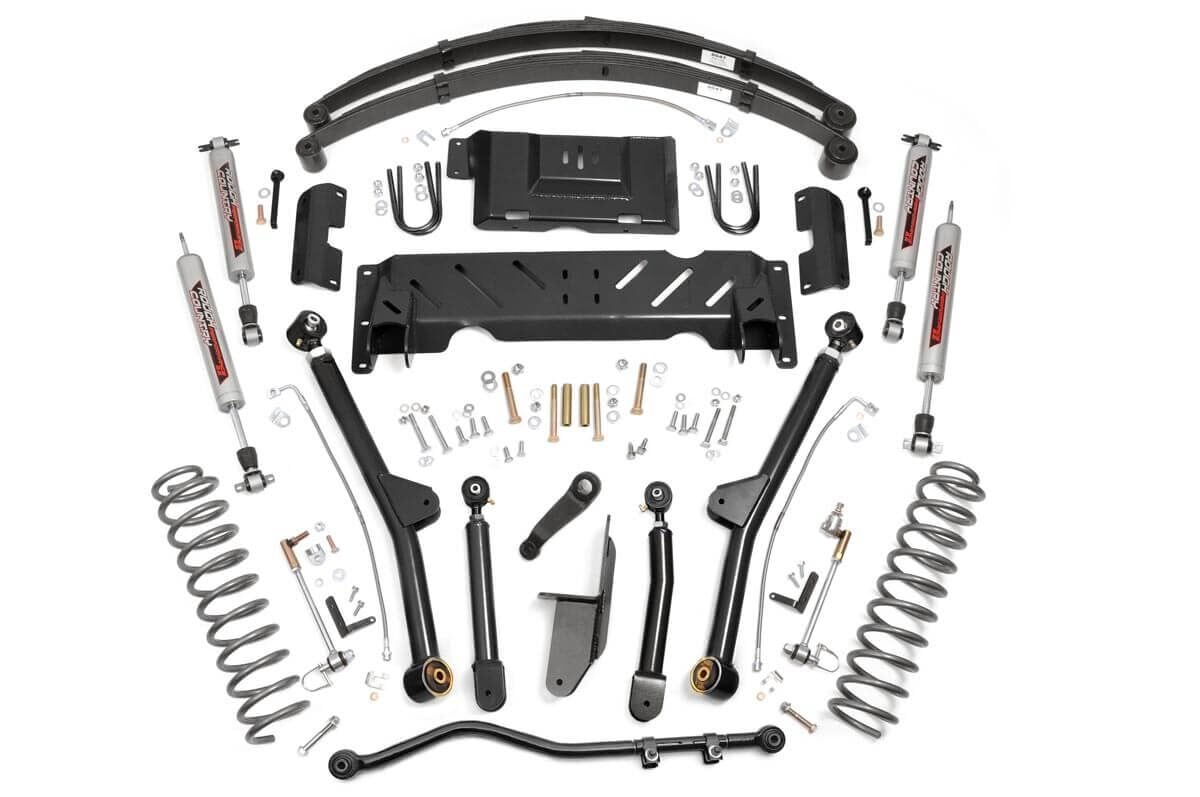 4.5 Inch Lift Kit | Long Arm | RR Leafs | NP242 | Jeep Cherokee XJ 4WD (84-01)